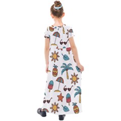 Kids  Short Sleeve Maxi Dress 