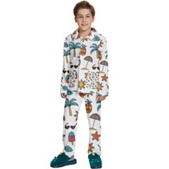 Kids  Long Sleeve Velvet Pajamas Set 