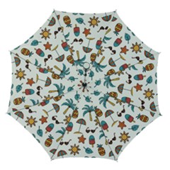 Summer Pineapple Fruit Tropical Automatic Folding Umbrella with Case (Medium) from ArtsNow.com