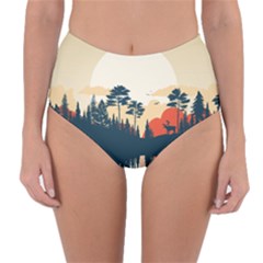 Reversible High-Waist Bikini Bottoms 