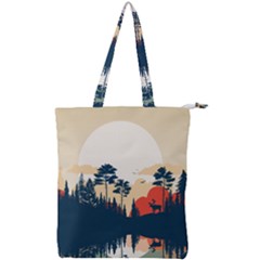 Double Zip Up Tote Bag 