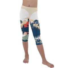 Kids  Lightweight Velour Capri Leggings  