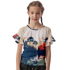 Kids  Cut Out Flutter Sleeves 