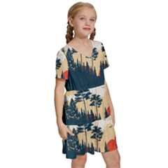 Kids  Short Sleeve Tiered Mini Dress 