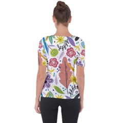 Shoulder Cut Out Short Sleeve Top 