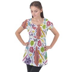 Puff Sleeve Tunic Top 