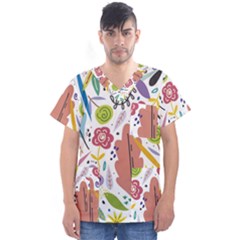 Men s V-Neck Scrub Top 