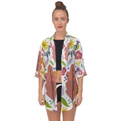 Open Front Chiffon Kimono 