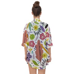 Open Front Chiffon Kimono 