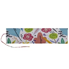 Summer Flowers Spring Background Roll Up Canvas Pencil Holder (L) from ArtsNow.com