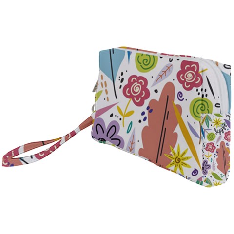 Summer Flowers Spring Background Wristlet Pouch Bag (Small) from ArtsNow.com