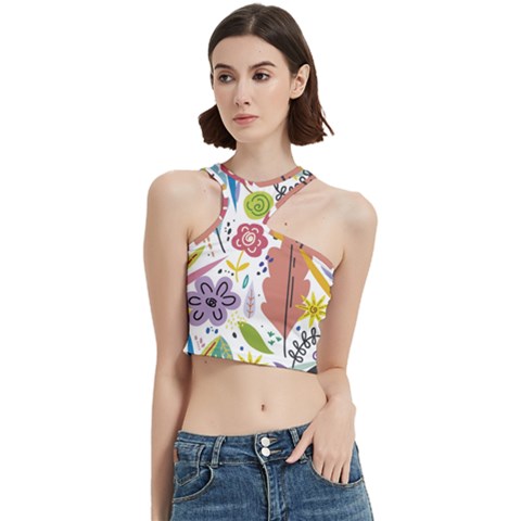 Summer Flowers Spring Background Cut Out Top from ArtsNow.com