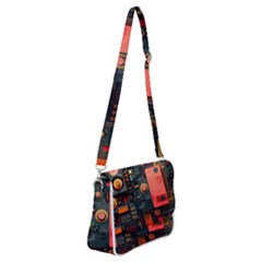 Shoulder Bag with Back Zipper 