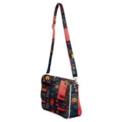 Shoulder Bag with Back Zipper 