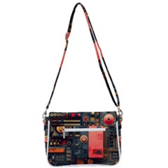 Shoulder Bag with Back Zipper 