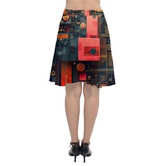 Chiffon Wrap Front Skirt 