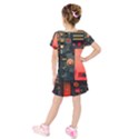 Kids  Short Sleeve Velvet Dress 