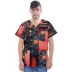 Men s V-Neck Scrub Top 