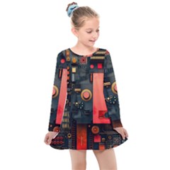 Kids  Long Sleeve Dress 