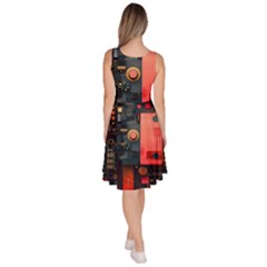 Knee Length Skater Dress With Pockets 