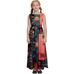 Kids  Satin Sleeveless Maxi Dress 