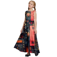 Kids  Satin Sleeveless Maxi Dress 