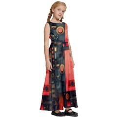 Kids  Satin Sleeveless Maxi Dress 