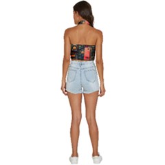 Backless Halter Cami Shirt 