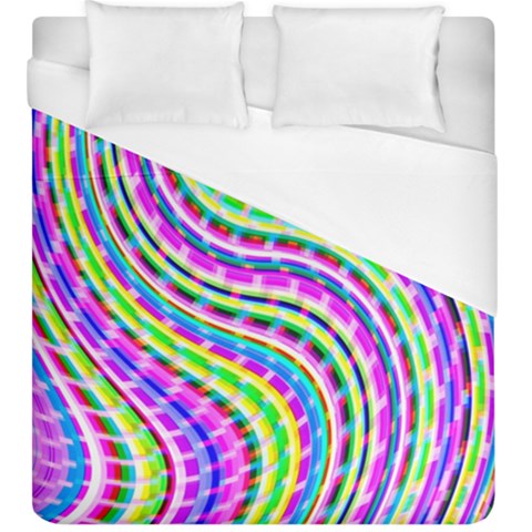 Neon Trippy Swirls Twirls Design Duvet Cover (King Size) from ArtsNow.com