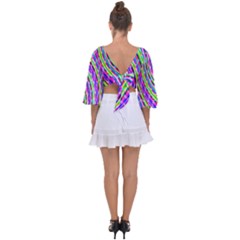 Tie Back Butterfly Sleeve Chiffon Top 