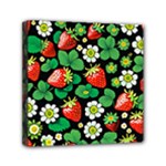 Strawberries Pattern Mini Canvas 6  x 6  (Stretched)