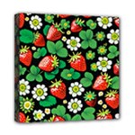 Strawberries Pattern Mini Canvas 8  x 8  (Stretched)