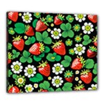 Strawberries Pattern Canvas 24  x 20  (Stretched)