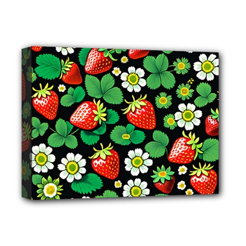 Strawberries Pattern Deluxe Canvas 16  x 12  (Stretched)  from ArtsNow.com