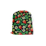 Strawberries Pattern Drawstring Pouch (Medium)