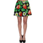 Strawberries Pattern Skater Skirt