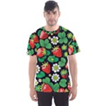 Strawberries Pattern Men s Sport Mesh T-Shirt