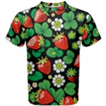 Strawberries Pattern Men s Cotton T-Shirt