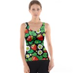 Strawberries Pattern Women s Basic Tank Top