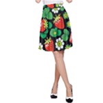 Strawberries Pattern A-Line Skirt