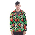 Strawberries Pattern Men s Hooded Windbreaker