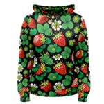 Strawberries Pattern Women s Pullover Hoodie