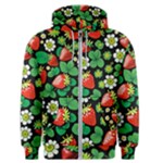 Strawberries Pattern Men s Zipper Hoodie