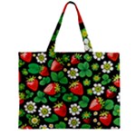 Strawberries Pattern Zipper Mini Tote Bag