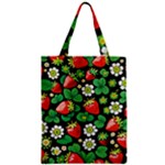 Strawberries Pattern Zipper Classic Tote Bag