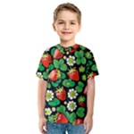 Strawberries Pattern Kids  Sport Mesh T-Shirt