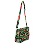 Strawberries Pattern Shoulder Bag with Back Zipper