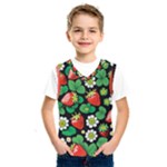 Strawberries Pattern Kids  Basketball Tank Top