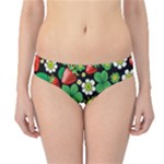 Strawberries Pattern Hipster Bikini Bottoms