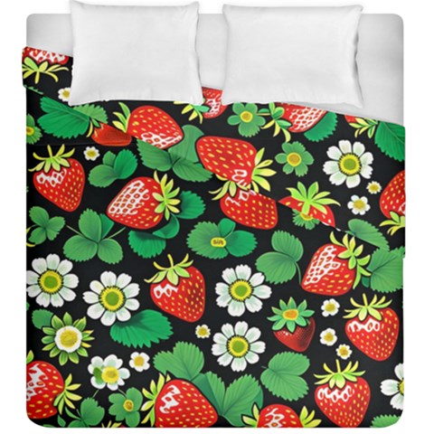 Strawberries Pattern Duvet Cover Double Side (King Size) from ArtsNow.com